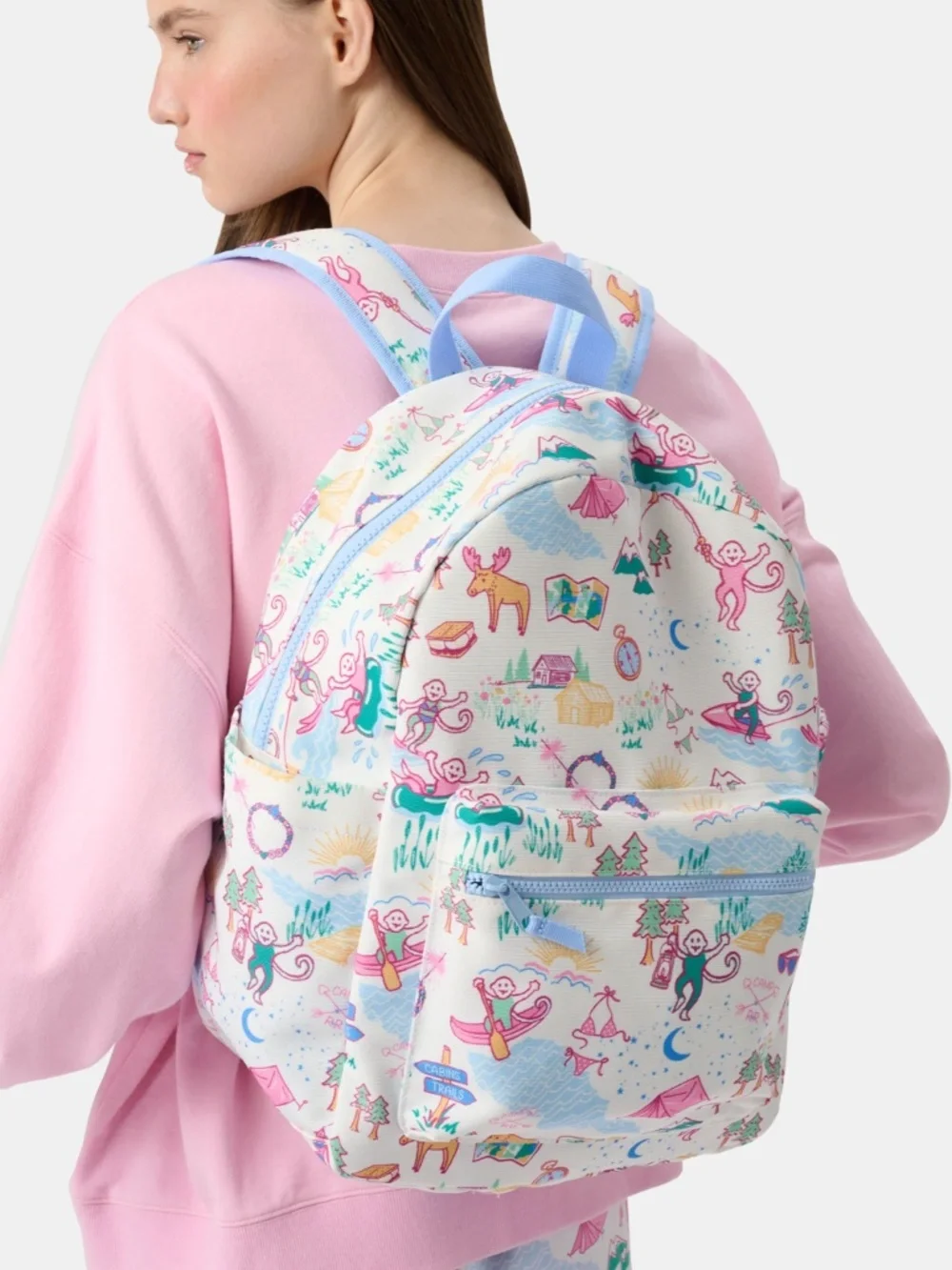 Roller Rabbit Camp RR Backpack PINK